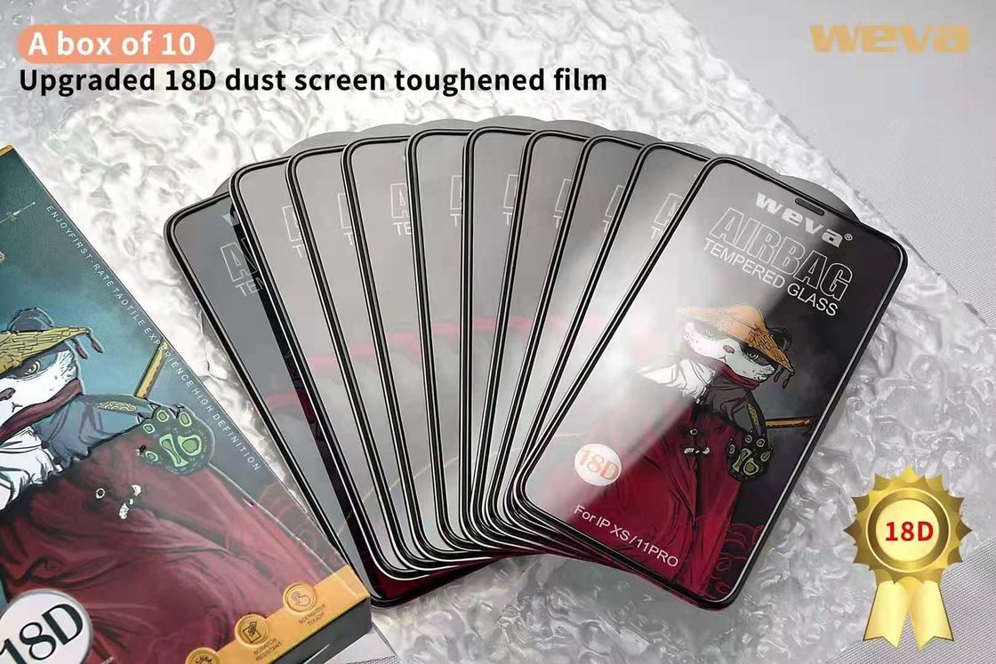 18D Silicone Anti Fingerprint Tempered Glass Screen Protector For Samsung