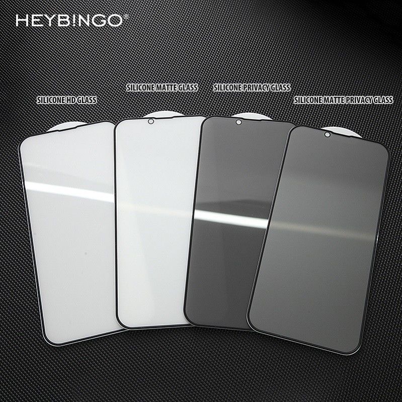 Anti Peep Matte 3D Screen Protector 9H Silicone Screen Protector For Iphone 14 13 Pro Max