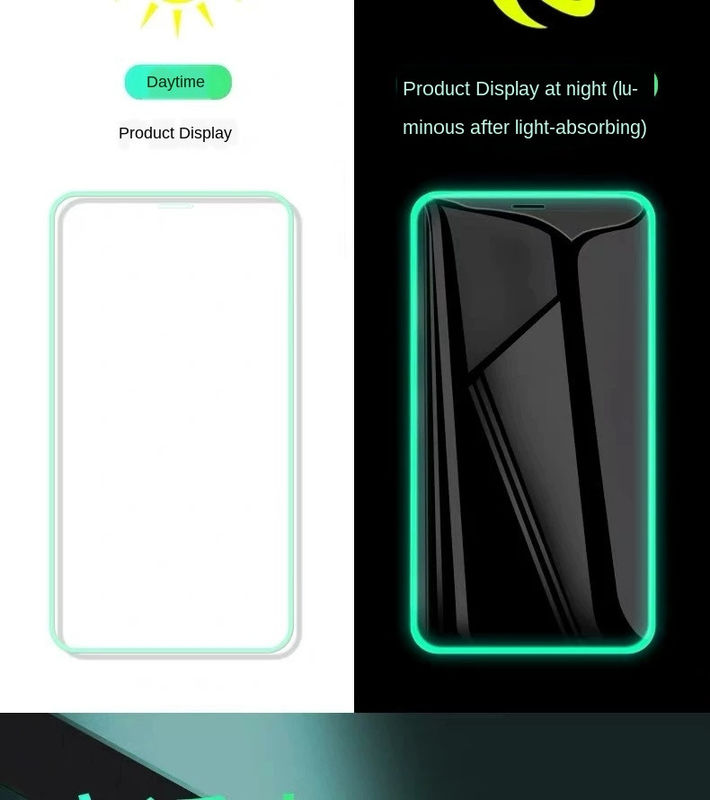 3d Curved Mobile Phone Luminous Tempered Glass For Iphone Infinix