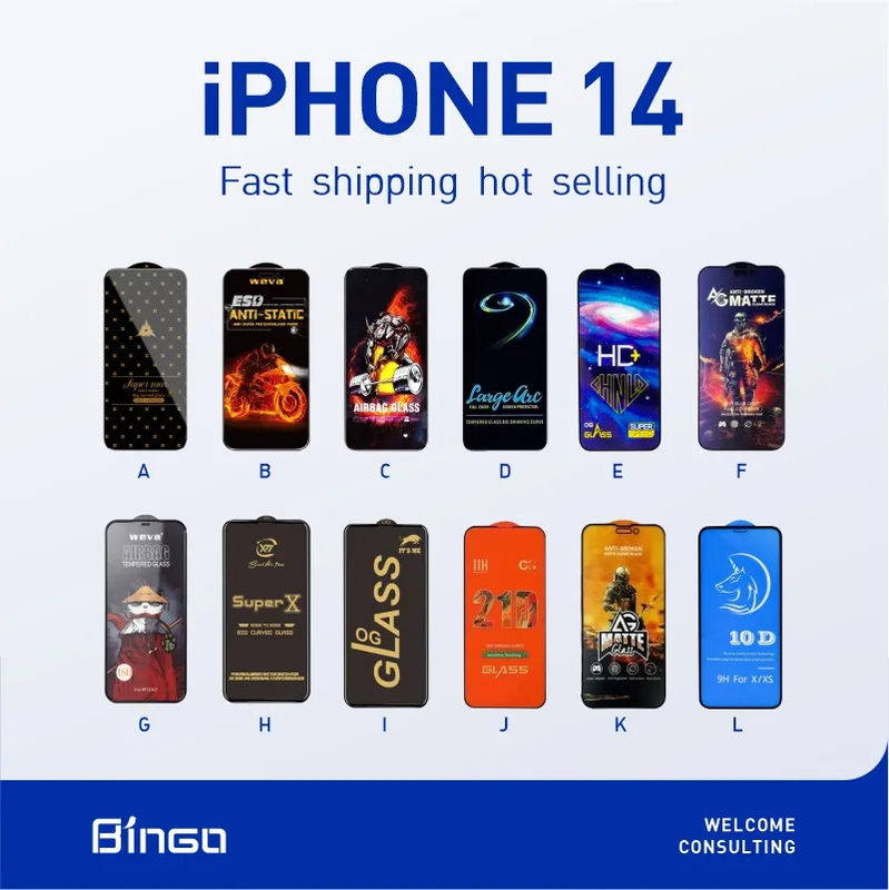 2.5D 9D 10D 18D 21D 13 12 Pro Max Tempered Glass Screen Protector For Iphone 14